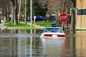 Flood Scene in Fort Worth, DFW, TX. Provided by Burdick Insurance Agency